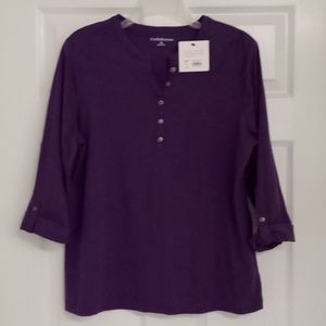 Croft & Barrow Ladies Purple Top Size XL